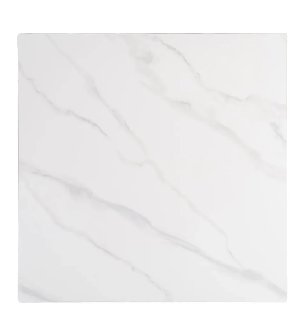 Stolik bistro SINTERED 80 cm efekt marmuru biały