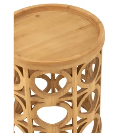 Stolik CARVI 40 cm drewno jodła naturalny