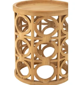 Stolik CARVI 40 cm drewno jodła naturalny