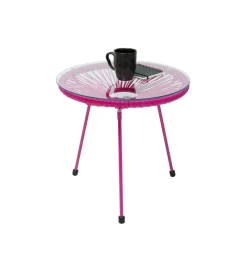 Stolik kawowy ACAPULCO 50 cm mono różowy