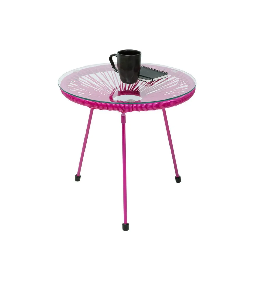 Stolik kawowy ACAPULCO 50 cm mono różowy