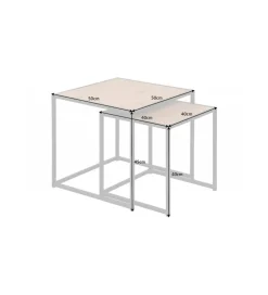 Stolik kawowy ALPERA set 2 w optyce dębu