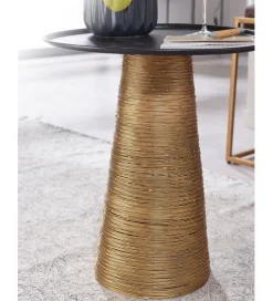 Stolik kawowy ALVO 40 cm czarno złoty