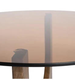 Stolik kawowy AMY 60 cm drewno kauczuk