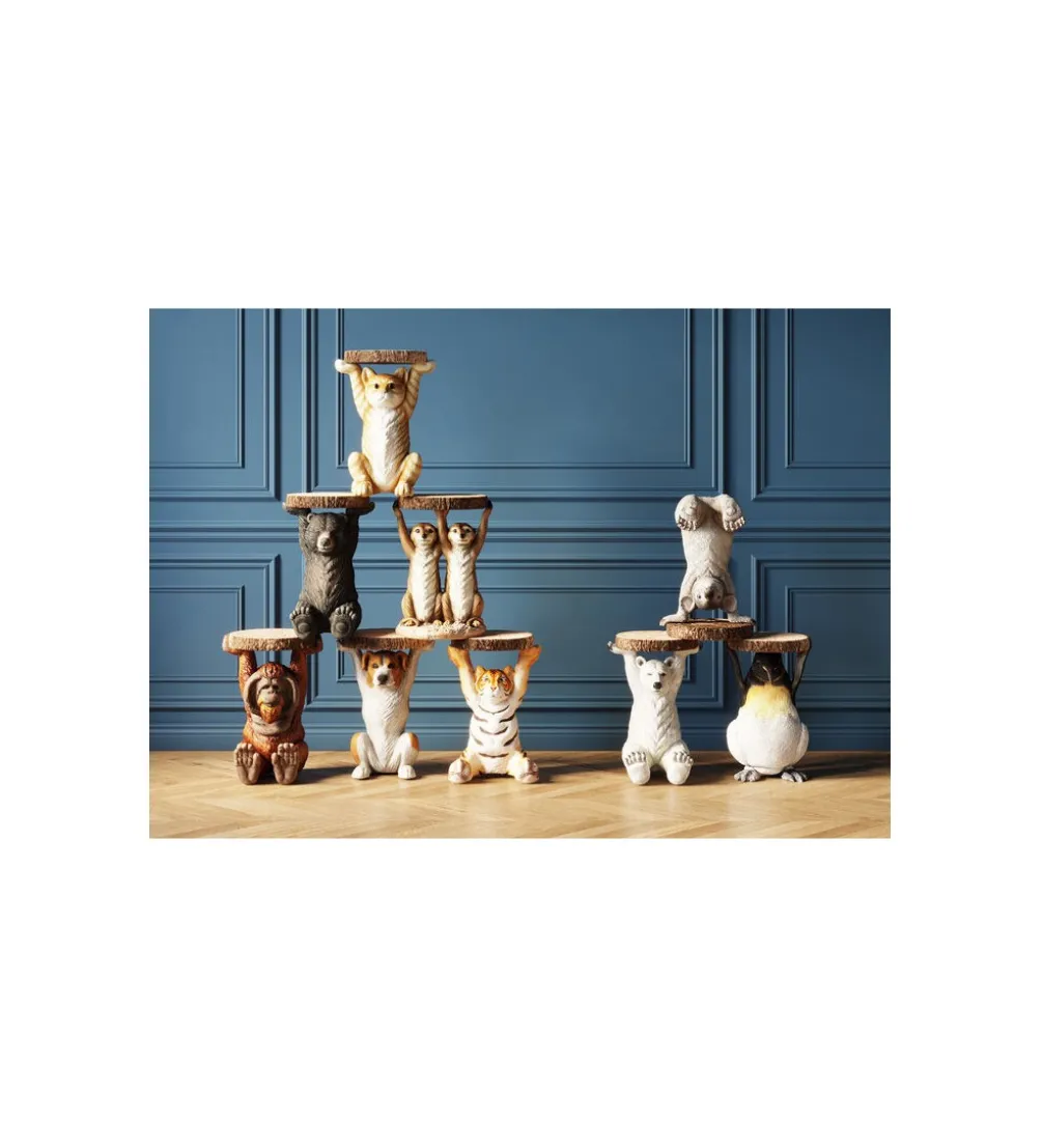 Stolik kawowy ANIMAL BEAR 33 cm czarny