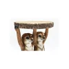 Stolik kawowy ANIMAL MEERKAT SISTERS 33 cm brązowy