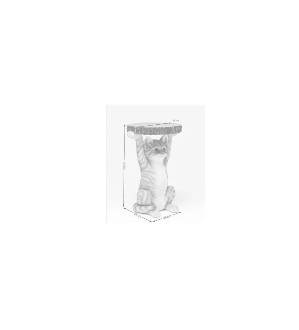 Stolik kawowy ANIMAL MS CAT 33 cm brązowy
