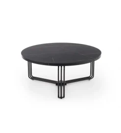 Stolik kawowy ANTICA 80 cm w optyce czarnego marmuru