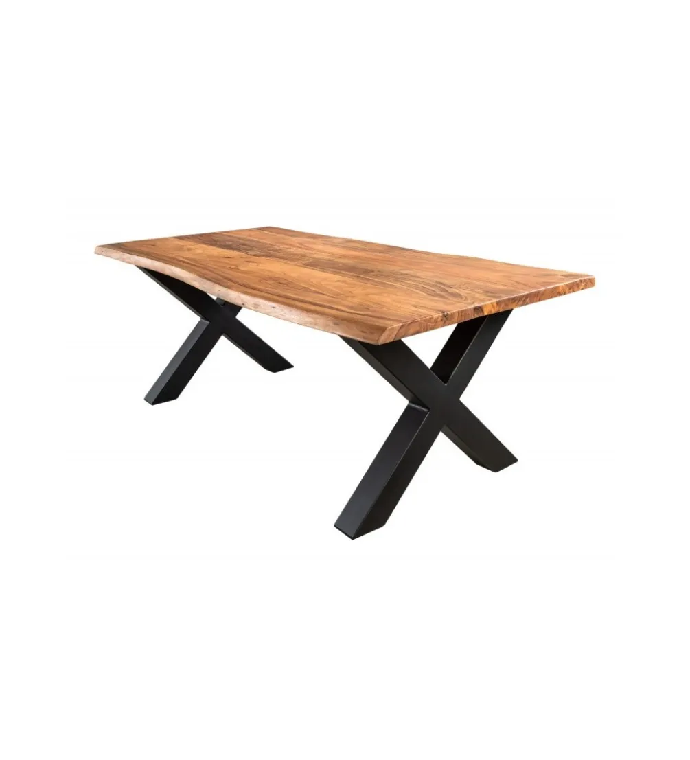 Stolik kawowy ARKTYKA Mammut X 120 cm drewno akacja honey