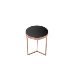 Stolik kawowy Art Deco 45 cm czarno miedziany
