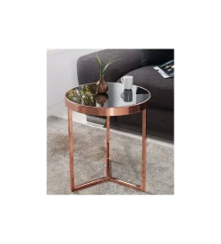 Stolik kawowy Art Deco 45 cm czarno miedziany