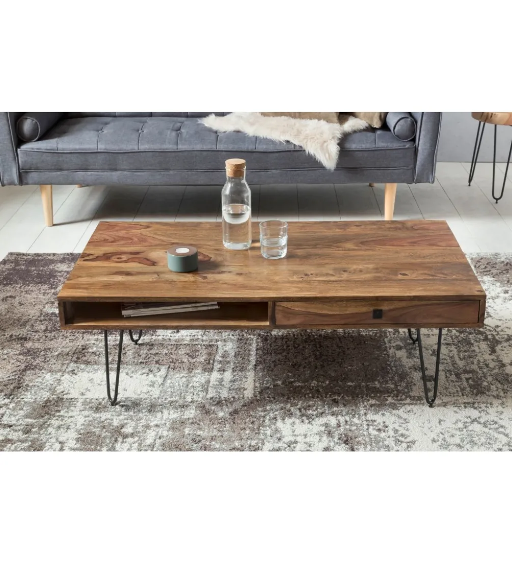 Stolik kawowy BAGLI 110 cm drewno sheesham