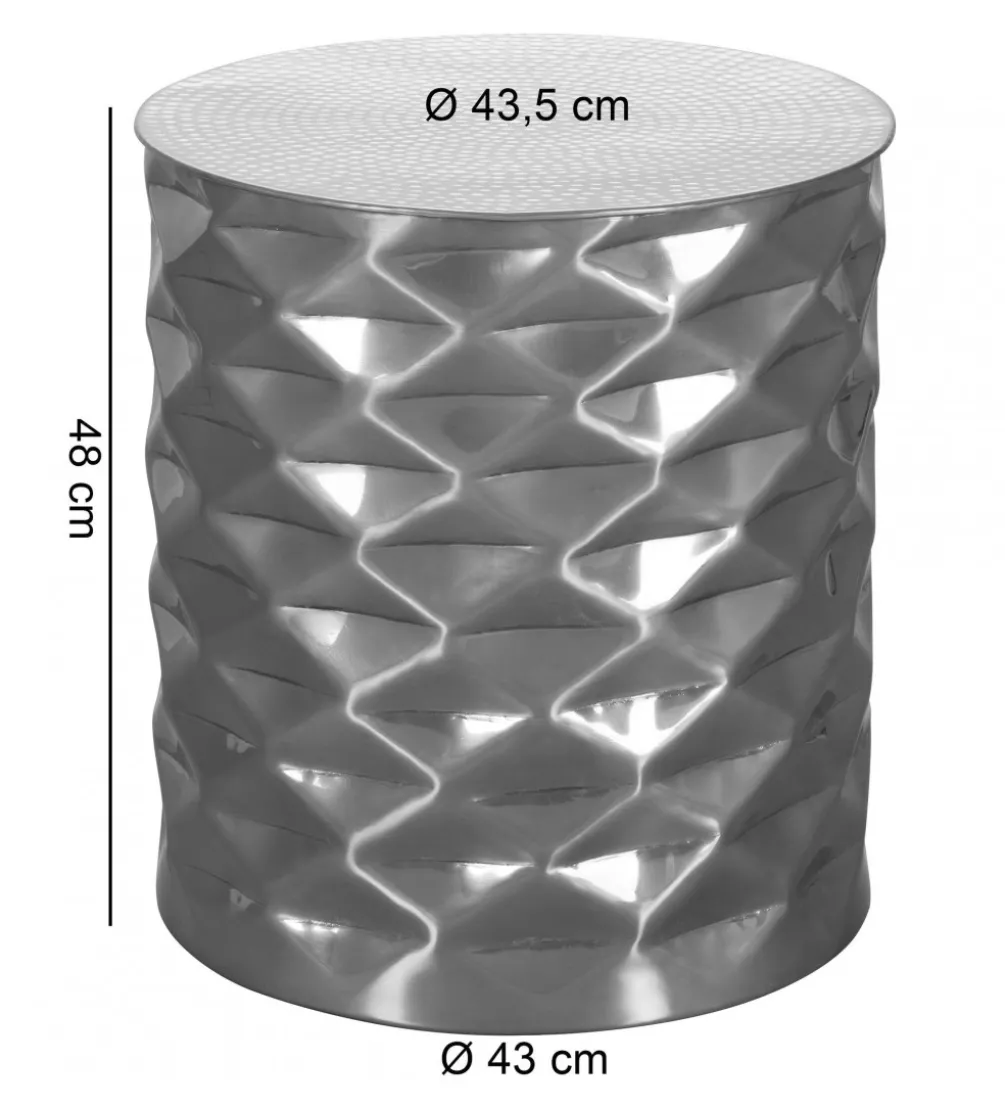 Stolik kawowy BATIN 43 cm srebrny
