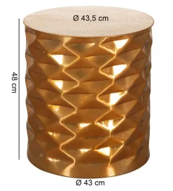 Stolik kawowy BATIN 43 cm złoty