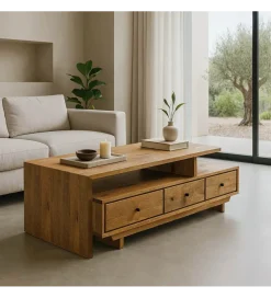 Stolik kawowy BENTO 150 cm drewno mango naturalny