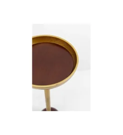 Stolik kawowy BIBO 20cm drewno mango złoty