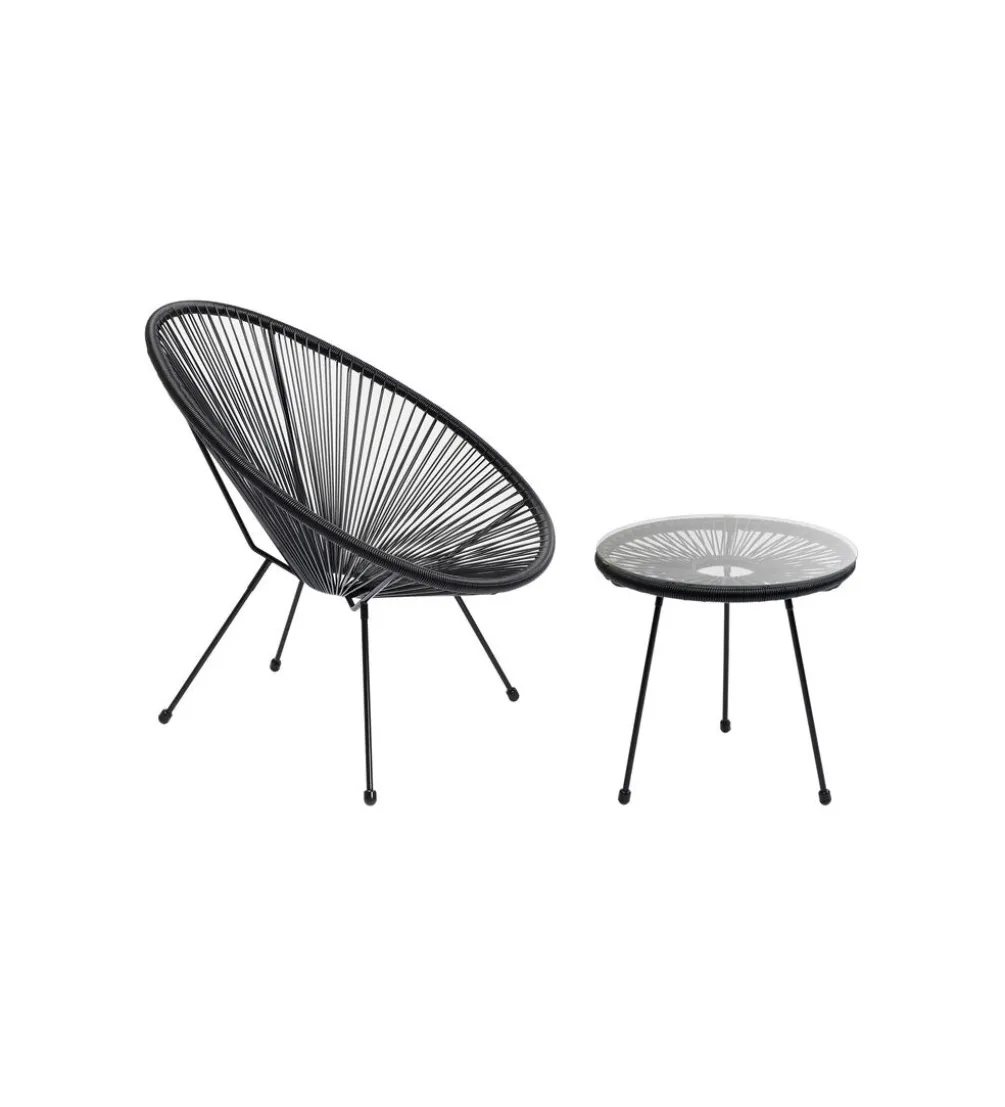 Stolik kawowy boczny ACAPULCO MONO 50 cm czarny