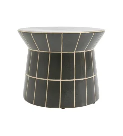 Stolik kawowy boczny BLISS TILE RIM 38 cm niebieski