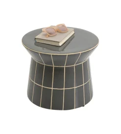 Stolik kawowy boczny BLISS TILE RIM 38 cm niebieski