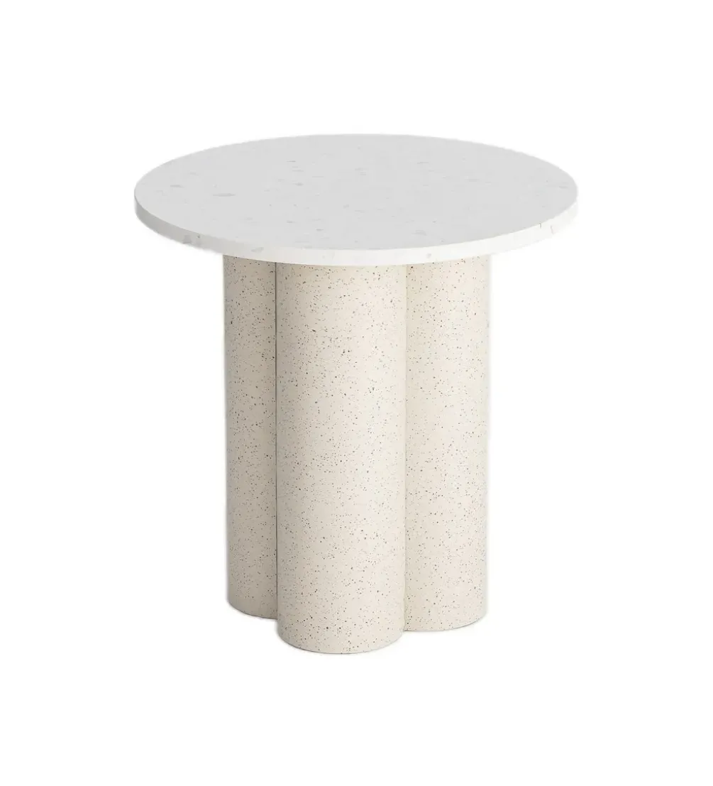 Stolik kawowy boczny CAVRANI 50 cm efekt terrazzo