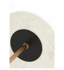 Stolik kawowy boczny CIVITA 49 cm biały złoty