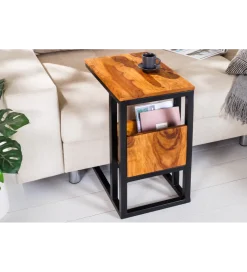 Stolik kawowy boczny CONCIERGE 60 cm drewno sheesham