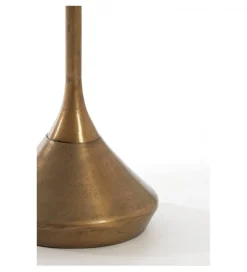 Stolik kawowy boczny DIMPHY 50 cm antyczny brąz