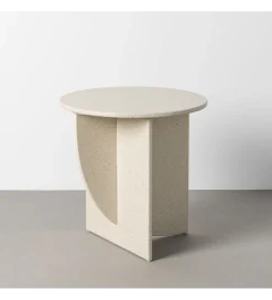 Stolik kawowy boczny DOBEMA 60 cm efekt terrazzo