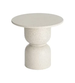 Stolik kawowy boczny EDERAN 60 cm efekt terrazzo