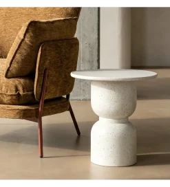 Stolik kawowy boczny EDERAN efekt terrazzo