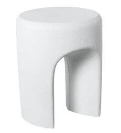 Stolik kawowy boczny FIBEREN 43 cm biały
