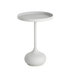 Stolik kawowy boczny GARAS 57 cm biały