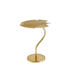 Stolik kawowy boczny GINKGO LEAF 53 cm złoty