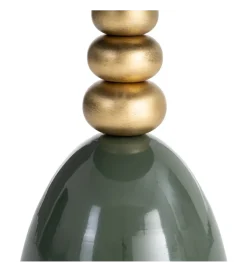 Stolik kawowy boczny JORGEWA 47 cm zielony złoty