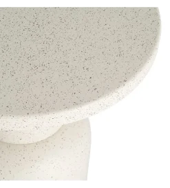 Stolik kawowy boczny KIRENKO 51 cm efekt terrazzo