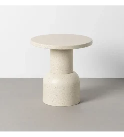Stolik kawowy boczny KIRENKO 51 cm efekt terrazzo