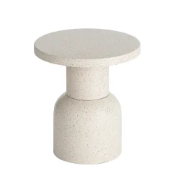 Stolik kawowy boczny KIRENKO 40 cm efekt terrazzo