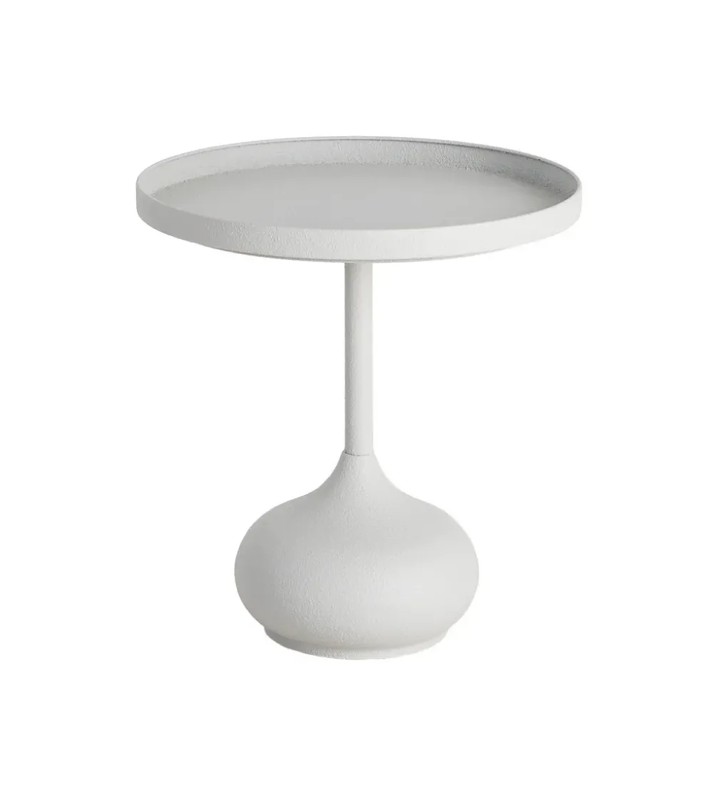 Stolik kawowy boczny KUMASENO 48 cm biały