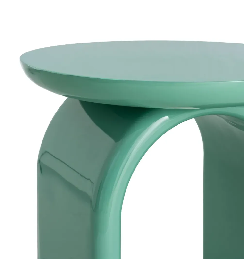Stolik kawowy boczny LACQUER 50 cm zielony