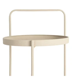 Stolik kawowy boczny LETIT 66 cm beżowy