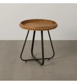 Stolik kawowy boczny LETTYN 52 cm drewno jodły