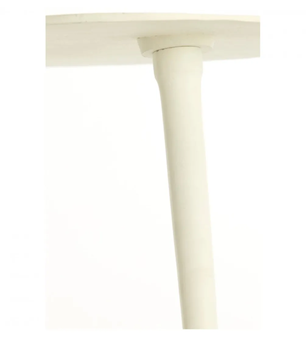 Stolik kawowy boczny LIONS 53 cm kremowy