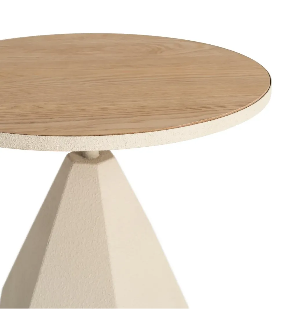 Stolik kawowy boczny MARENA 50 cm kremowy
