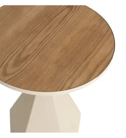 Stolik kawowy boczny MARENA 56 cm kremowy