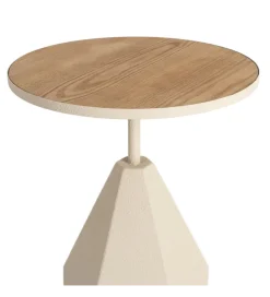 Stolik kawowy boczny MARENA 56 cm kremowy