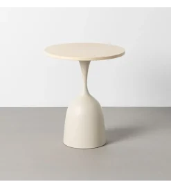 Stolik kawowy boczny MOGAJO 50 cm biały