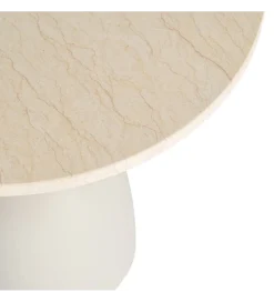 Stolik kawowy boczny MOGAJO 50 cm biały