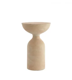 Stolik kawowy boczny MURLA 56 cm beżowy