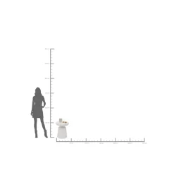 Stolik kawowy boczny PACO 41 cm biały