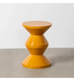 Stolik kawowy boczny PETARNO 47 cm musztardowy